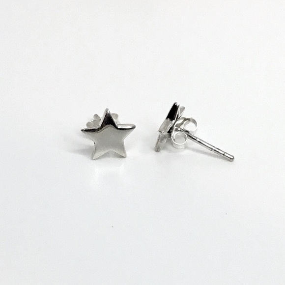 .925 Sterling Silver Star Stud Earrings - Picture 5 of 16